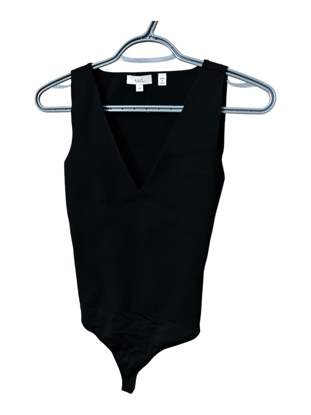 A.L.C. Kids Black V-Neck Sleeveless One-Piece Bodysuit